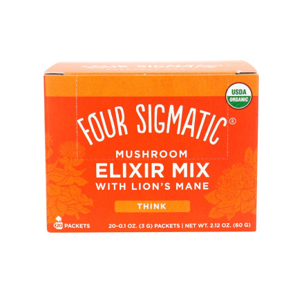 Four Sigmatic Think Organic Mushroom Elixir Mix with Lion's Mane, 20 Packets
