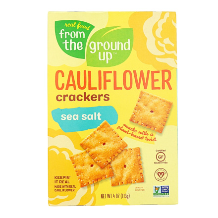 From The Ground UP Cauliflower Crackers Sea Salt, 113g