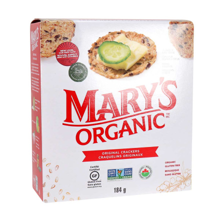 Front of Mary's Gone Crackers Organic Gluten-Free Crackers Original, 184g