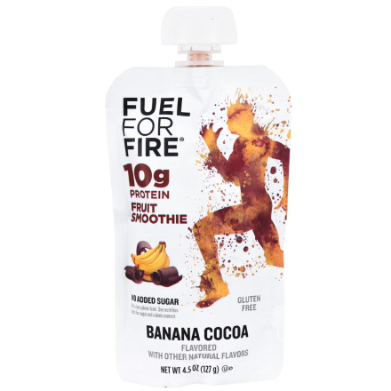 Front of Fuel For Fire Protein Fruit Smoothie Banana Cocoa, 127g