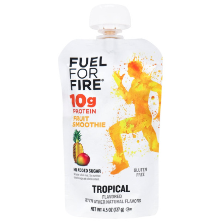 Front of Fuel For Fire Protein Fruit Smoothie Tropical, 127g