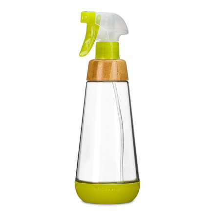 Front of Full Circle Bottle Service Refillable Glass Spray Bottle Green