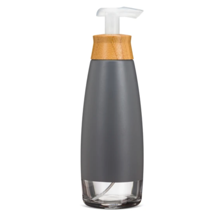 Front of Full Circle Foamance Foaming Soap Dispenser Grey, 16oz