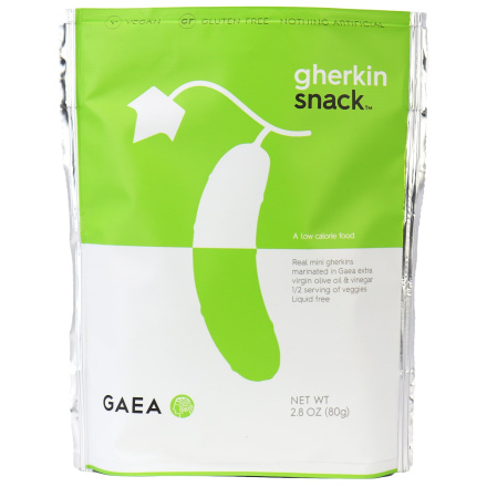 Gaea Marinated Gherkin in Extra Virgin Olive Oil & Lemon Snack Pack, 80g