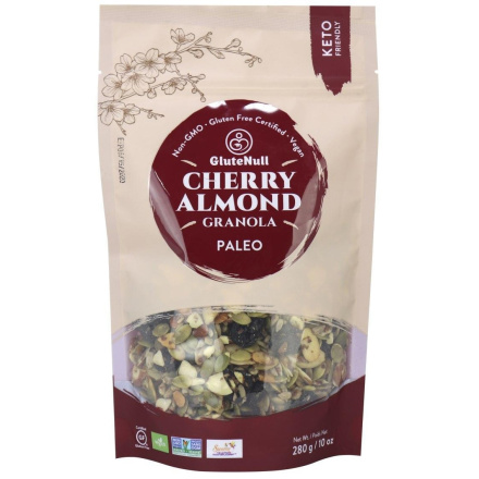 GluteNull Grain-Free Paleo Cherry Almond Granola, 280g 