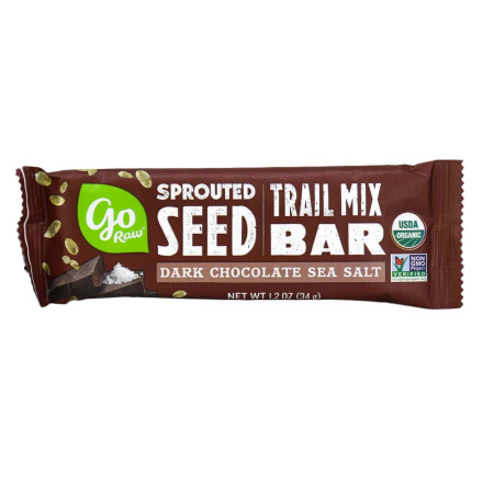 Go Raw Sprouted Seed Trail Mix Bar Dark Chocolate Sea Salt, 34g