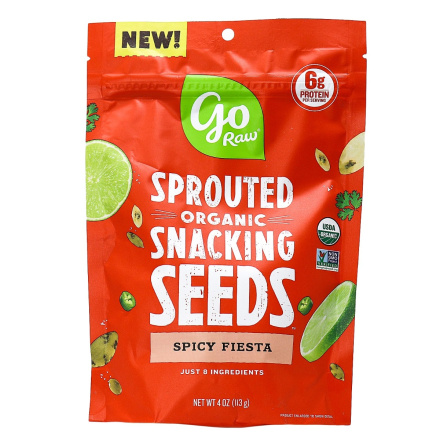 Go Raw Organic Sprouted Snacking Seeds Spicy Fiesta, 113g