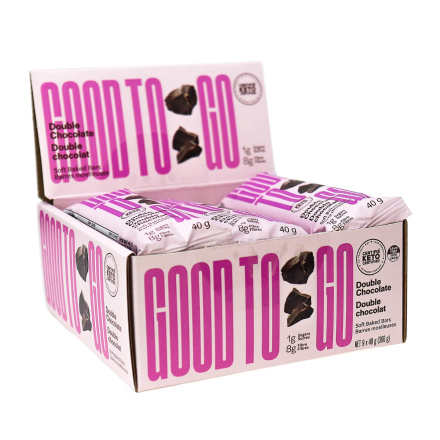 Good To Go Almond Flour Snack Bars Double Chocolate, 9 Bar Pack
