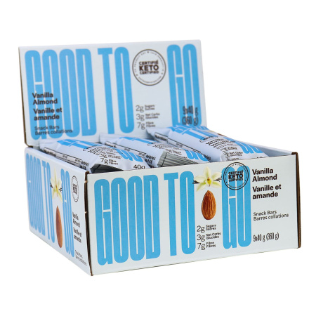 Good To Go Almond Flour Snack Bars Vanilla Almond, 9 Bar Pack
