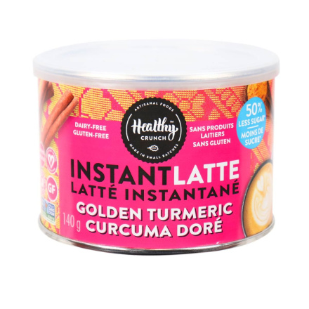 Front of Healthy Crunch Instant Latte Golden Turmeric, 140g