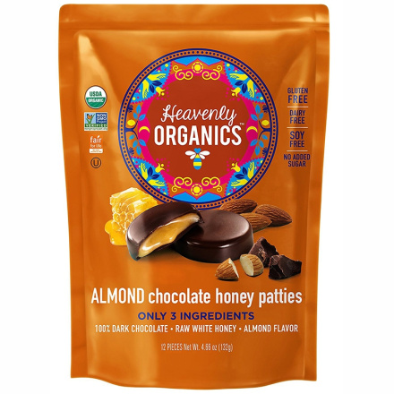 Heavenly Organics Almond Chocolate Honey Patties, 132g