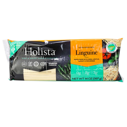 Front of Holista Foods Low Glycemic Pasta Linguine, 397g