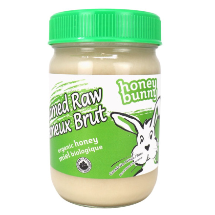 Front of Honey Bunny Organic Creamed Raw Honey 