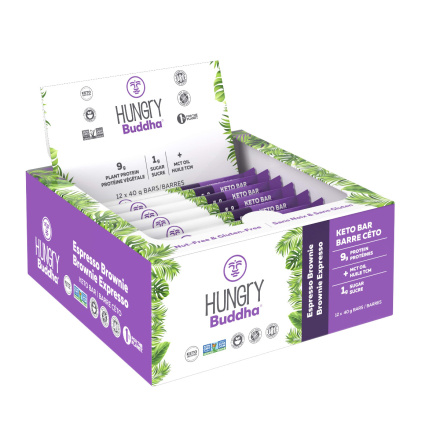 Hungry Buddha Espresso Brownie Keto Bars, 12 Bars
