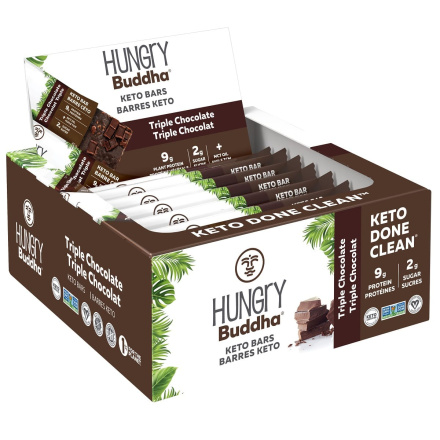 Hungry Buddha Triple Chocolate Keto Bars, 12 Bars