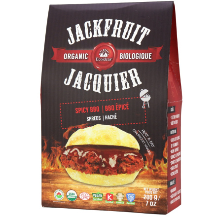 Ecoideas Organic Jackfruit Spicy BBQ Shreds, 200g