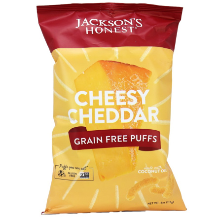 Jackson's Honest Cheesy Cheddar Grain Free Puffs, 113g