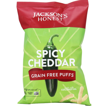 Jackson's Honest Spicy Cheddar Grain Free Puffs, 113g
