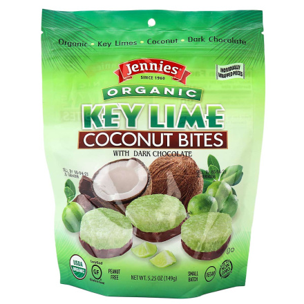 Jennie's Organic Key Lime Coconut Bites with Dark Chocolate, 149g