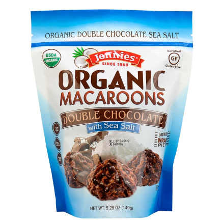 Jennie's Organic Macaroons Double Chocolate with Sea Salt, 149g