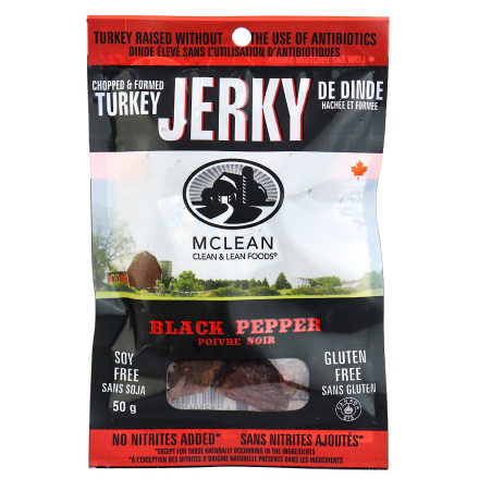 McLean Turkey Jerky Black Pepper, 50g