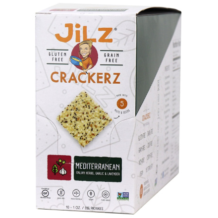 Jilz Gluten Free Mediterranean Crackerz Snack Pack, 10 pack