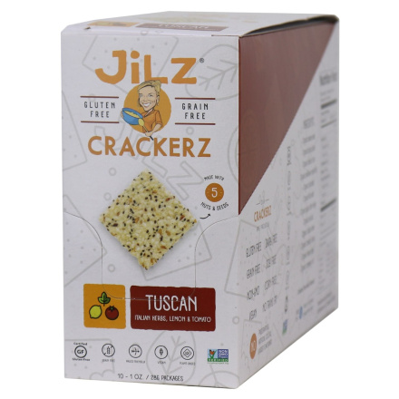Jilz Gluten Free Tuscan Crackerz Snack Pack, 10 pack