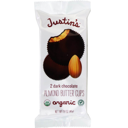 Justin's Organic Dark Chocolate Almond Butter Cups, 40g