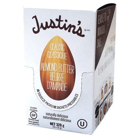 Justin's Classic Almond Butter Squeeze Pack, 10 Packs