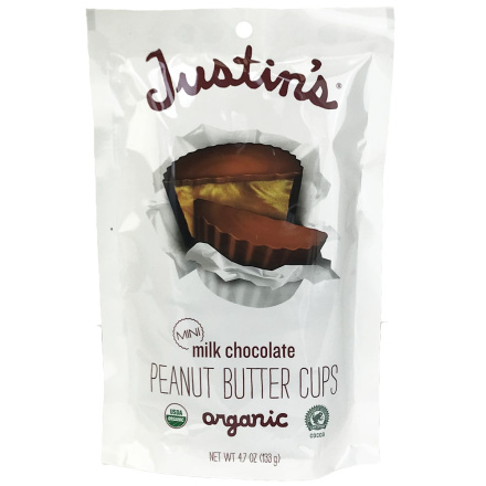 Justin's Organic Mini Milk Chocolate Peanut Butter Cups, 133g
