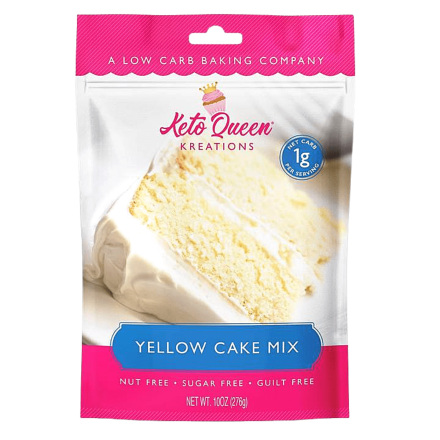 Front of Keto Queen Kreations Sugar-Free Yellow Cake Mix, 276g