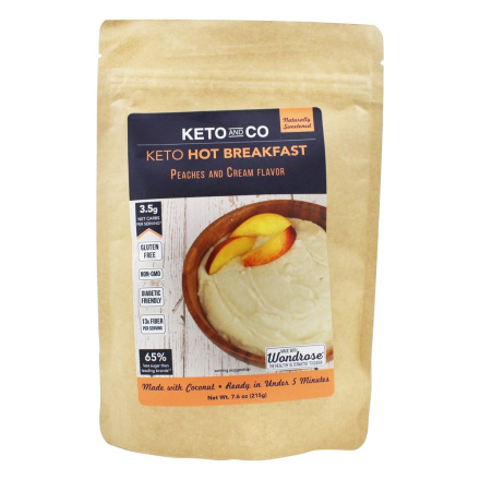 Keto & Co Hot Peaches & Cream Keto Breakfast, 215g