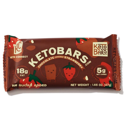Keto Bars Chocolate Covered Strawberry, 1 bar