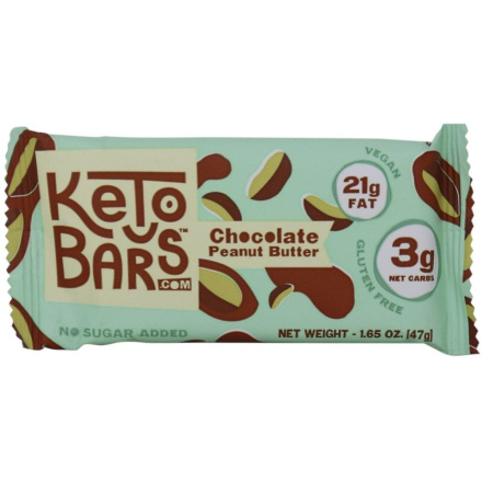 Keto Bars Chocolate Peanut Butter, 1 bar