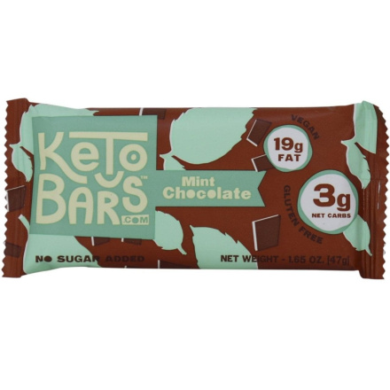 Keto Bars Dark Chocolate Mint, 1 bar