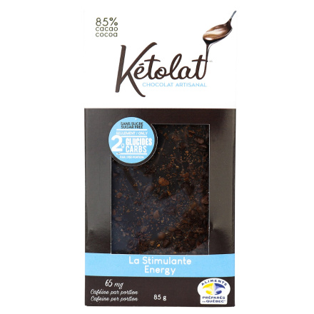 Ketolat Artisan Chocolate Energy With Coffee Beans, 85g