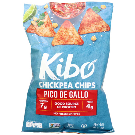 Front of Kibo Gluten-Free Chickpea Chips Pico De Gallo, 113g