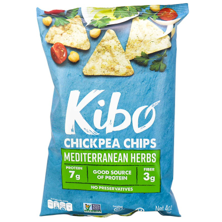 Kibo Gluten-Free Chickpea Chips Mediterranean Herbs, 113g