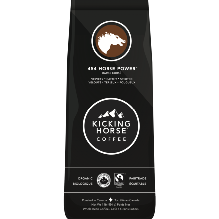 Kicking Horse 454 Horse Power Whole Bean Coffee Dark, 454g