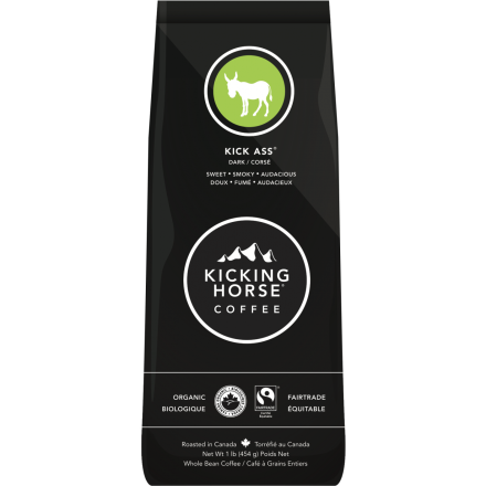 Kicking Horse Kick Ass Whole Bean Coffee Dark Roast, 454g