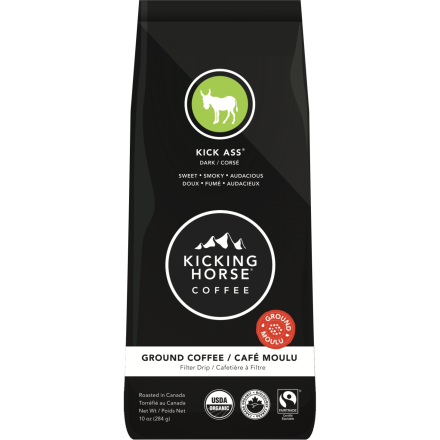 Kicking Horse Kick Ass Ground Coffee Dark Roast, 284g