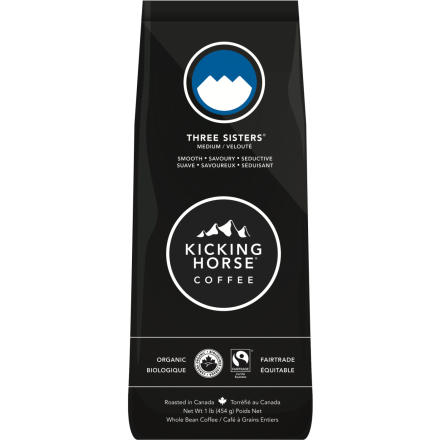 Kicking Horse Three Sisters Whole Bean Coffee Medium, 454g