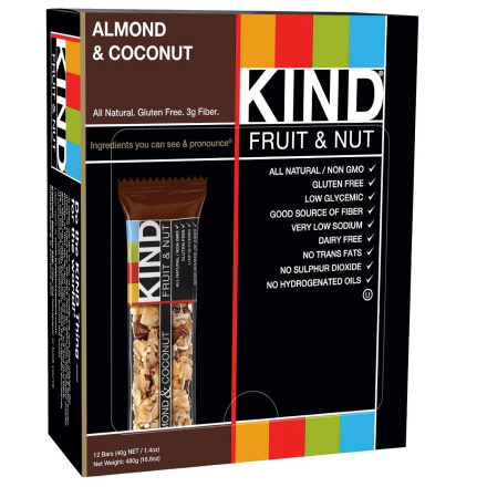 Kind Almond & Coconut Bar, 12 Bars