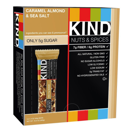 Kind Caramel Almond & Sea Salt Bar, 12 Bars