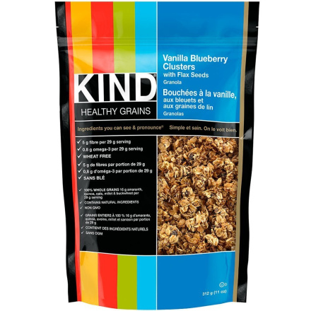Kind Vanilla Blueberry Clusters with Flax Seeds, 312g
