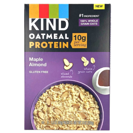 Front of Kind Oatmeal Protein Maple Almond