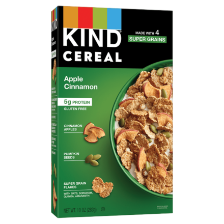 Front of Kind Super Grains Cereal Apple Cinnamon