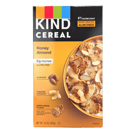 Front of Kind Super Grains Cereal Honey Almond