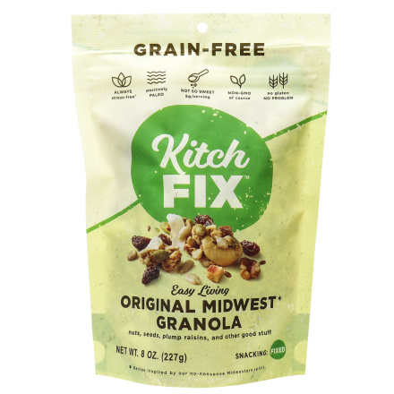 Kitchfix Grain-Free Low-Carb Granola Original Midwest, 227g