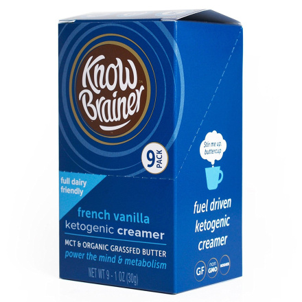 Know Brainer French Vanilla Dairy Creamer, 9 Packets